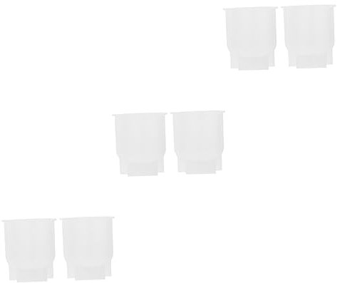 SEWACC 6 Stk Kerze Silikonform Silikonformen dekoration party Handgefertigte Seifenform Formen für Blumenkerzen Spitzkerzen Duftkerzenform selber machen Antihaft-Handform Kieselgel Weiß