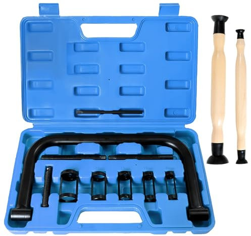 QZQUFJ 12 Pezzi Compressore Molle della Valvola, Smonta Molle Ammortizzatori Comprimi Molle Ammortizzatori Auto, Portatile Smonta Ammortizzatori Compressore Molle Ammortizzatori