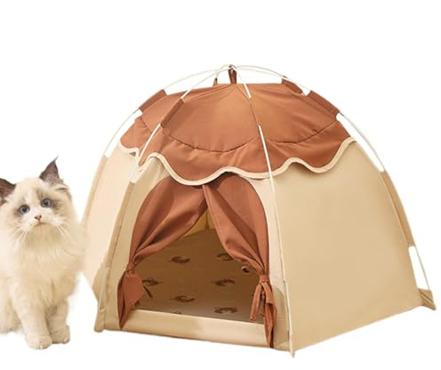 Tienda para Gatos, Cama de Tienda para Mascotas | Tienda para Mascotas con cojín Oso - de Cueva para Mascotas 63,4x5 3cm/24,96x20,87 Pulgadas, Tienda de Juegos para Gatos