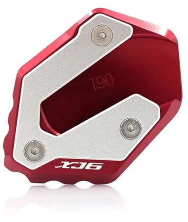 VQLDPX Motorrad-Seitenständerpolster Für Yamaha XJ6 XJ6F XJ6N Diversion 2009 2010 2011 2012 2013 2014 2015 Plattenständer-Verlängerungspolster Motorradständer Platte Verbreiterung(Rot)