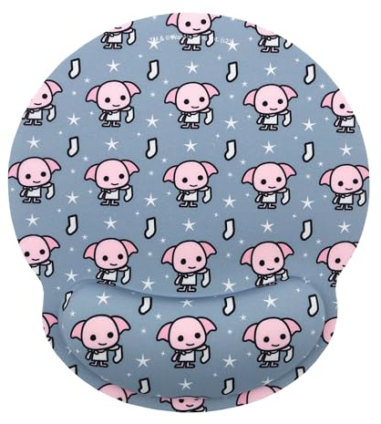 WONDEE Harry Potter Tapis de Souris Ergonomique avec Design Dobby Harry Potter - Tapis Souris Repose Poignet Gel Lavable à la Main et antidérapant - Disney Cadeaux Harry Potter Fans