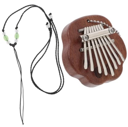 minkissy Holz Kalimba Fingerklavier Kleines Musikinstrument Daumenklavier für Anfänger Miniatur-kalimba Junge Mädchen-fingerklavier Tragbar