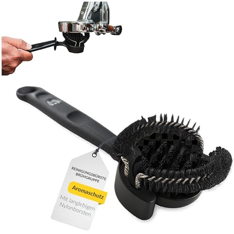 Coyooco Siebträger Bürste für Siebträger 58mm - langlebig & hygienisch - Brühgruppenbürste für Kaffeemaschinen - entfernt Kaffee-Öle & Rückstände - Barista Zubehör