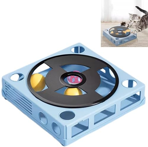 Smaoqingji Juguete Inteligencia Divertido para Gatos - 1 Unidad, Azul, Jugueteer Interactivo Bolas Parae Gatoss, Asegúrese de Que su Mascota Pueda Jugar y Comer de Forma Segura y Saludable