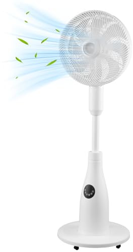 Woox Ventilador Nebulizador de Agua con Temporizador, 80W, 8 Aspas, Oscilante, 7 Velocidades, Depósito 2 Litros, Motor de Cobre