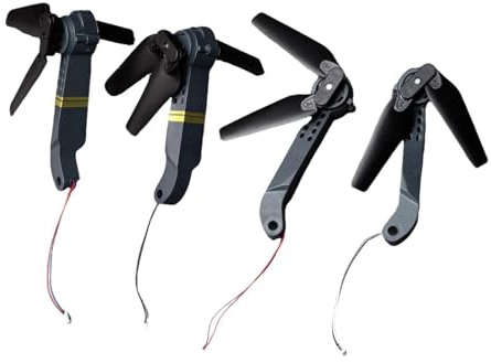 RC Drone Motor Arm Set with Motor Spare Parts for E58 Quadcopter Replacement black