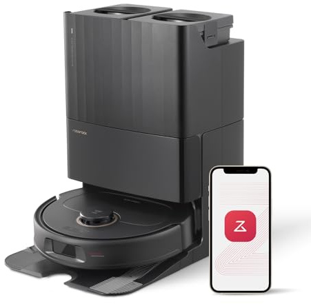 roborock Qrevo Pro Robot Aspirador con función de Lavado y mopa elevable, diseño FlexiArm para Limpiar los Bordes, 7000 Pa, Lavado con Agua Caliente a 60 °C (Negro) (reacondicionado)