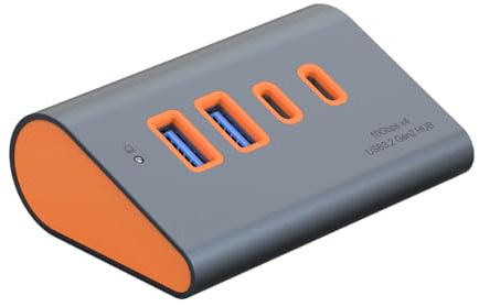 APGLSXY Hub USB 3.2 Gen 2 de 4 puertos, sincronización de datos rápida de 10 Gbps, carcasa de aluminio para portátil, dispositivo de almacenamiento de disco duro, concentrador USB para laptop