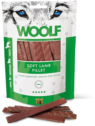 WOOLF Soft Lamb Fillet Dog Treats - Complementary Snacks for Dogs | 100g | All-Natural Ingredients, High Meat Content, Balanced Nutrition, Free from Artificial Additives.