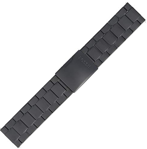 Fossil Uhrenarmband 24mm Edelstahl Schwarz - JR-1401 | LB-JR1401