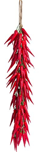 Evergreens künstliche Gemüse Girlande/künstlicher Gemüse Zopf (Chili Girlande rot)