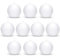 Lot de 10 bougies rondes métalliques déco de couleur blanche de 6 cm.