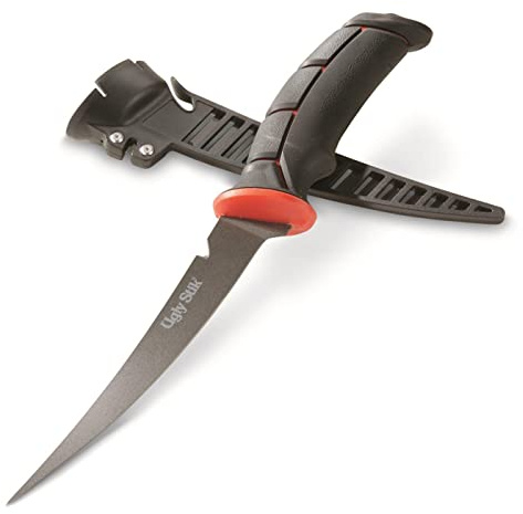 Ugly Stik Fishing Tools, 7in Tappered Knife ,Black