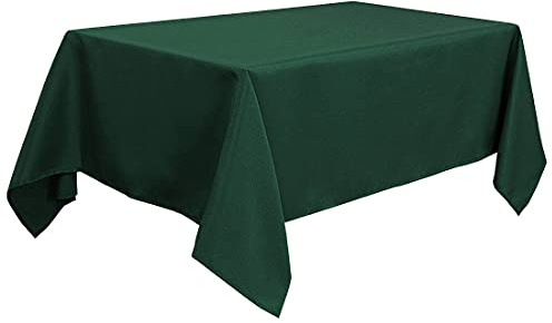 PiccoCasa Rectangle Table Cloth Wipe Clean, Green 152cm x 164cm | Wrinkle and Water Resistant Tablecloth, Polyester Outdoor Table Cover for Kitchen Dining Wedding Party Dinner,