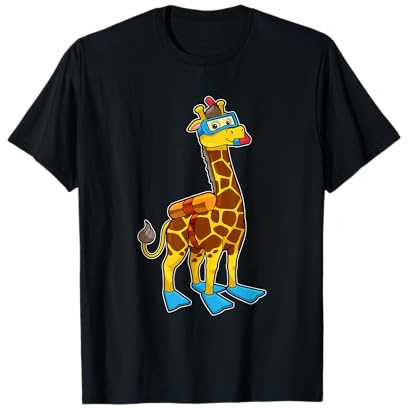 Giraffe Taucher Schnorchel Tauchen T-Shirt