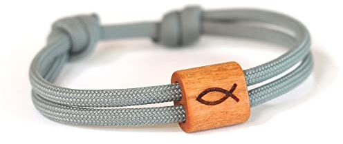 Surfer Holzarmband Fisch, Segeltau, Taufe, Kommunion