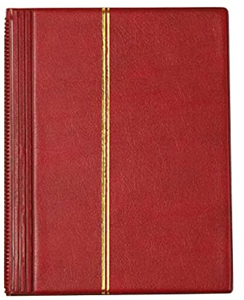 Amagogo Álbum de Sellos 10 Hojas (20) S Carpeta de Sellos para Coleccionar Libros Álbum de Sellos Coleccionistas de Sellos, Rojo