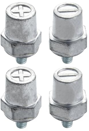 Ampper M8 Thread Male Lead Battery Charging Post Terminals, M8 Battery Post Adapter (+/-) for Extension, Pack of 4