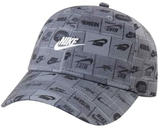 Nike Jungen Mütze Multi Patch Club Cap Grau Kinder 4-7 Jahre, Hat, Grau, Einheitsgröße EU