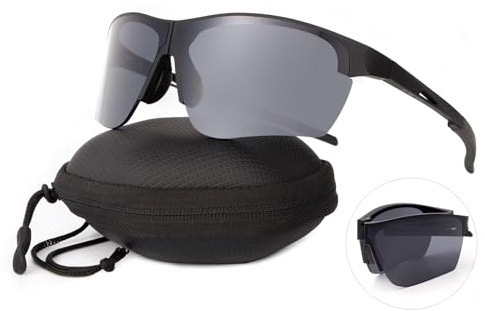 OKH Faltbare Fahrradbrille, tragbar, winddicht, TR90, Sportbrille, Sonnenbrille für Herren und Damen, für Fahrrad, Outdoor, Motorrad, Fahren, Angeln, Wandern