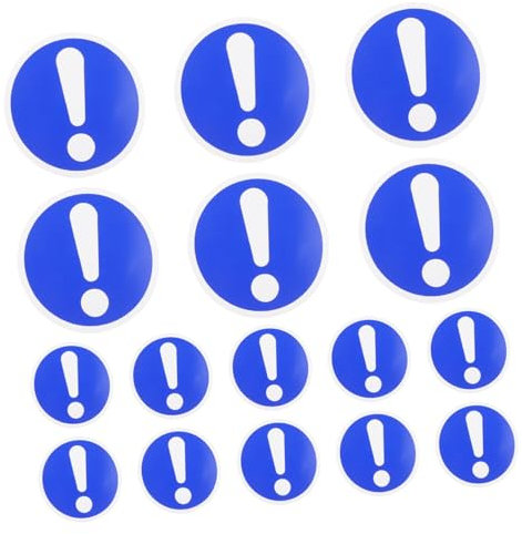 GLEAVI Warnaufkleber Pvc 5x5cm 4 Stück Maschinenwarnaufkleber Mit Ausrufezeichen Sicherheitswarnschild Für Industrie Lager Büro