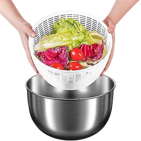 Centrifuga Per Insalata Elettrica, Centrifuga Per Lattuga Ricaricabile Tramite USB Da 4,8 Litri, Rotatore Per Insalata In Acciaio Inossidabile, Lavatrice E Asciugatrice Per Lattuga, Per Insalata