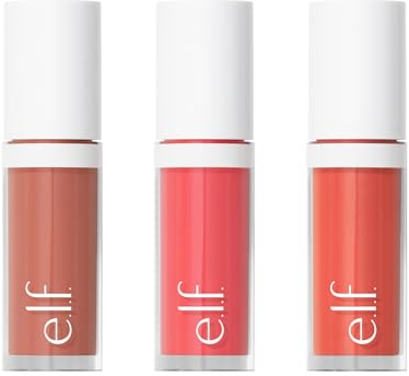 e.l.f. Camo Liquid Blush, Set of 3, Includes Dusty Rosé, Pinky Promise & Coral Crush