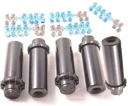 Suinga 5x Hunter Versenkregner PGP 04 Ultra/Sprinkler 10 cm 50° bis 360° 3/4 Zoll schwarz