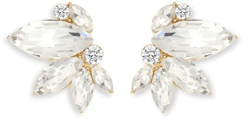Rhinestone Drop Earring Sparkly Wedding Earrings for Women Prom Party Faux Crystal Stud Earrings