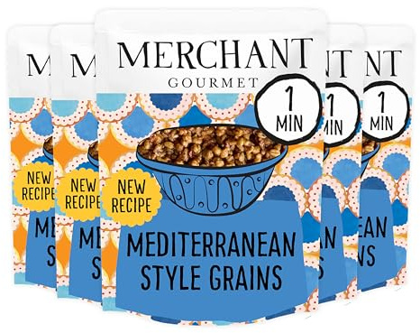 Merchant Gourmet Mediterranean Style Grains, 250 g (6-Pack) | Vegan, Ready-to-Eat, Low Fat & Sugar, Source of Fibre, Perfect for Salads & Grain Bowls