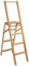 EffeDecor - Scala Scaletta Sgabello Pieghevole Salvaspazio in Legno 4 Gradini Antiscivolo Uso Domestico con Barra di Sicurezza per Appoggio