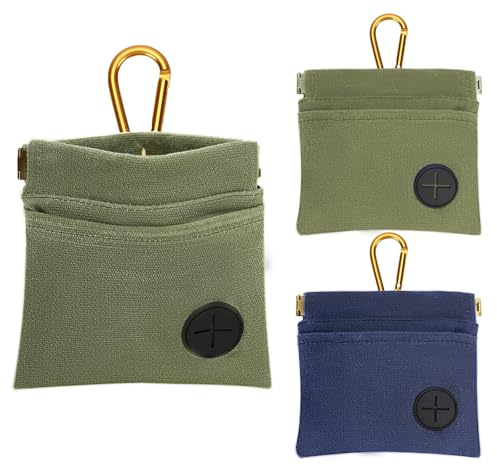 PETKNOWS 2 Pack Dog Treat Pouch, Portable Dog Training Treat Bag for pet Training Hand Free Dog Walking Bag Auto Closing Pet Feed Snack Reward for Puppy Travel or Outdoor