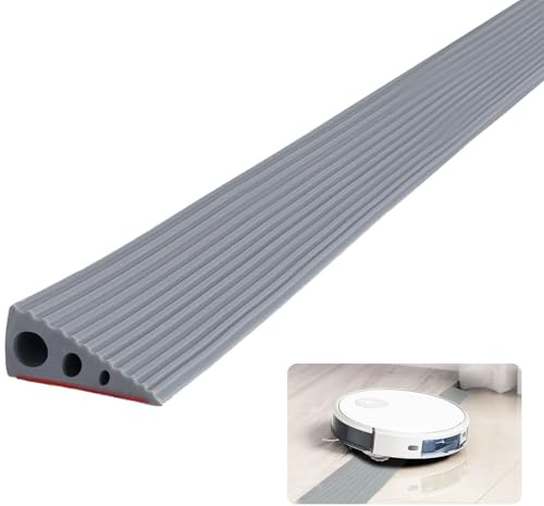 Rampa per soglia in gomma, 6,5 x 2,5 x 100 cm, in PVC, per sedia a rotelle, passeggini, deambulatori o scooter