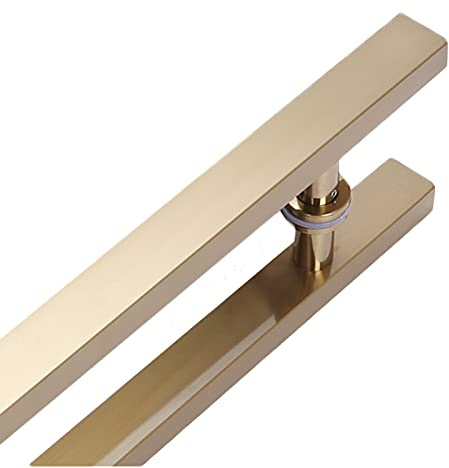 Manija Cuadrada para Puerta corrediza de Granero, manija para Puerta Principal, manijas de Empuje y tracción para Puertas de Vidrio, herrajes para Puertas de hoteles, oficinas y Edificios (tamaño: 12
