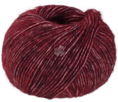 LANA GROSSA Natural Alpaca Pelo | Flauschige Netzgarnstruktur aus Baumwolle gefüllt mit Baby Alpakafasern und Merino Schurwolle | 50g Wolle zum Stricken & Häkeln | 125m Garn FB 30