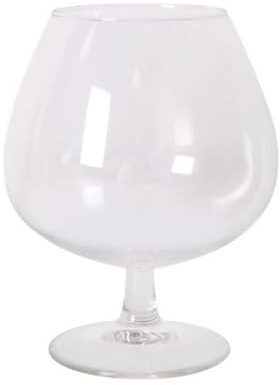 PEGANE Lot de 4 verres à cognac Brandy Whiskey, verre transparent sur pied 80cl - Dimension : 7x11x16cm