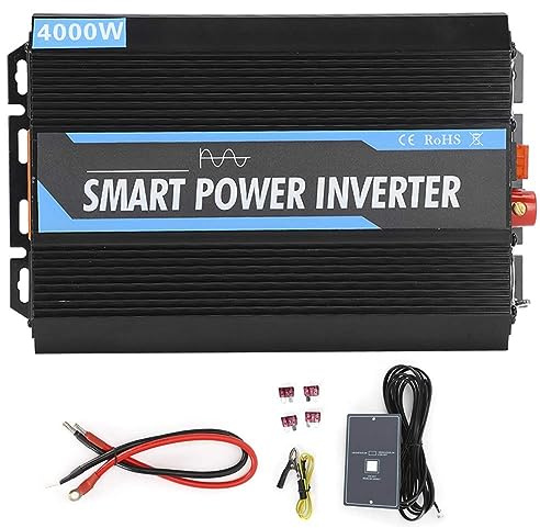IYUESQ Onduleur de Voiture 4000 W 12 V à 220 V, transformateur de Tension à Onde sinusoïdale Pure, Universel