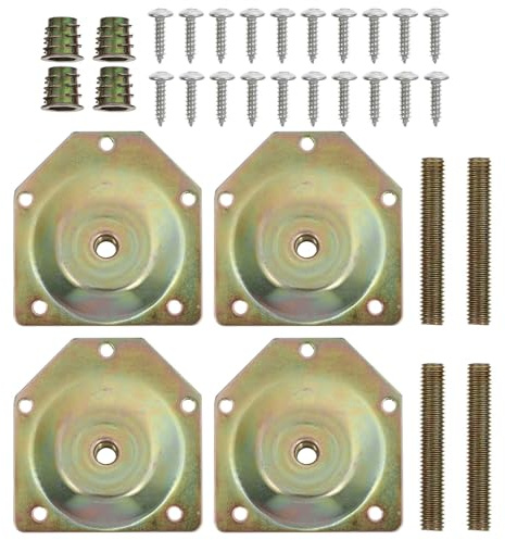 LIFKOME Placas De Montaje En Ángulo De 12 Grados Para Patas De Sofá Y Patas De Muebles 4 Unids Con Tornillos Fijador De De Muebles Para Mesa Silla Armario Y Banco