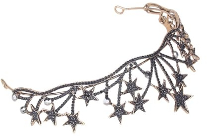 TOYZFRIENDY Diadema Carnaval Diseño Negra de Aleación de Estrella de Boda de Tocado Elegante para Mujer en Fiestas y Disfraces
