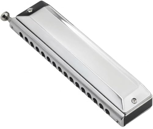 16 Loch 64 Töne Chromatische Mundharmonika Mundorgel Tonart C Reed Blasinstrument für Anfänger Erwachsene Musikliebhaber mit Reinigungstuch Aufbewahrungsbox