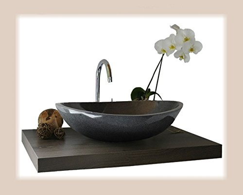 Waschbecken aus Naturstein, Granit, Model Monaco 45cm, anthrazit, G654