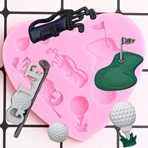 JLZK Golf Sport Glass Ball Silicone Mold Diy Fondant Cake Decorating Tools Cupcake Baking Candy Clay Chocolate Mould