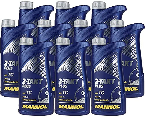 QR-Parts Set 85464388 MN7204-1 10x1 Liter MANNOL 2-Takt Plus API TC Öl Motorradöl Scooter Teilsynthetisch