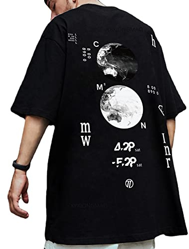XYXIONGMAO T-Shirt Casual Sportiva a Maniche Corte in Cotone Allentato Streetwear Giapponese Hip Hop Unisex Magliette grafiche per Uomo