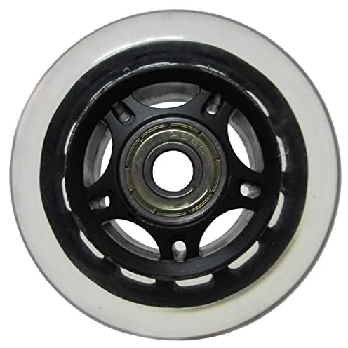TGHY 8 Stück Transparentes Inliner Rollen mit ABEC-7-Kugellager 64mm 70mm 76mm 80mm 80A PU-Rader für Gepäck Wagen,Schwarz,76mm