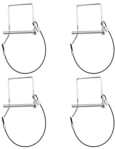 INCREWAY Perno di bloccaggio dell'albero, 4 pezzi, 6 mm, in acciaio al carbonio, con anello quadrato, con accoppiatore di sicurezza per pista, fattoria, prato