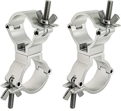 2” Truss Swivel Coupler Clamp Aluminum Alloy Stage Lighting Clamps Heavy Duty 220Lbs Fit Pipe 48-51mm/1.89-2 Inch F34