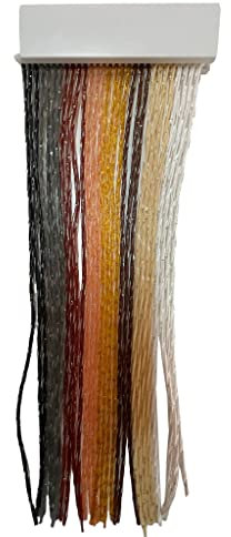 Fliegenvorhang aus PVC - Modell Glitter - ideal für Außentüren und Fenster (L.120 cm x H.220 cm) - Farbe: Schwarz
