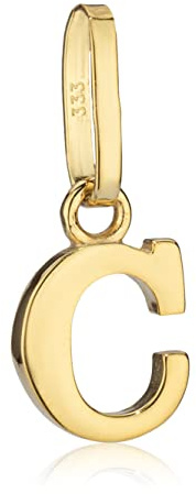 NKlaus Kettenanhänger Buchstabe C Gold 333, für Kinder, 5 x 6 mm, 1 Stück