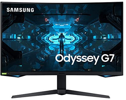 Samsung Schermo PC Odyssey G73T 27'' 240Hz, 1ms , lastra VA, risoluzione WQHD 2560x1440, 2500:1, curvo 1000R, 350 cd/m², FreeSyncPremium Pro, GSYNC compatibile con supporto regolabile, USB,